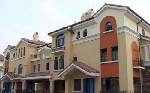 在農村小別墅用真石漆裝修外墻,效果圖美絕了